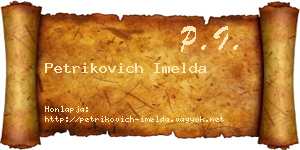 Petrikovich Imelda névjegykártya